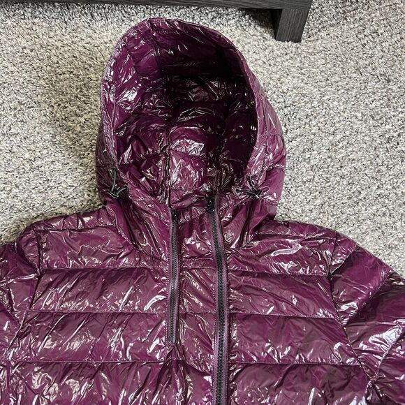 Orolay Women's Short Down Jacket Inclined Zipper Sporty Winter Coat Sz L Purple - Picture 5 of 9